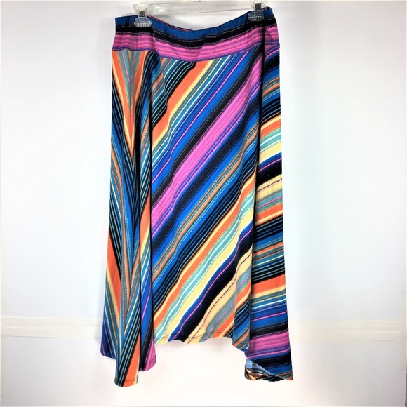 STUDIO PETITE JPR Multi-color Skirt High/Low Hem P - Picture 2 of 6